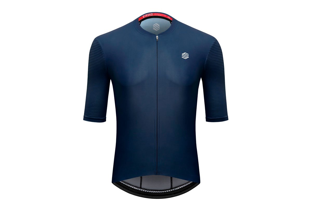 blue coast maillot cycling frontal