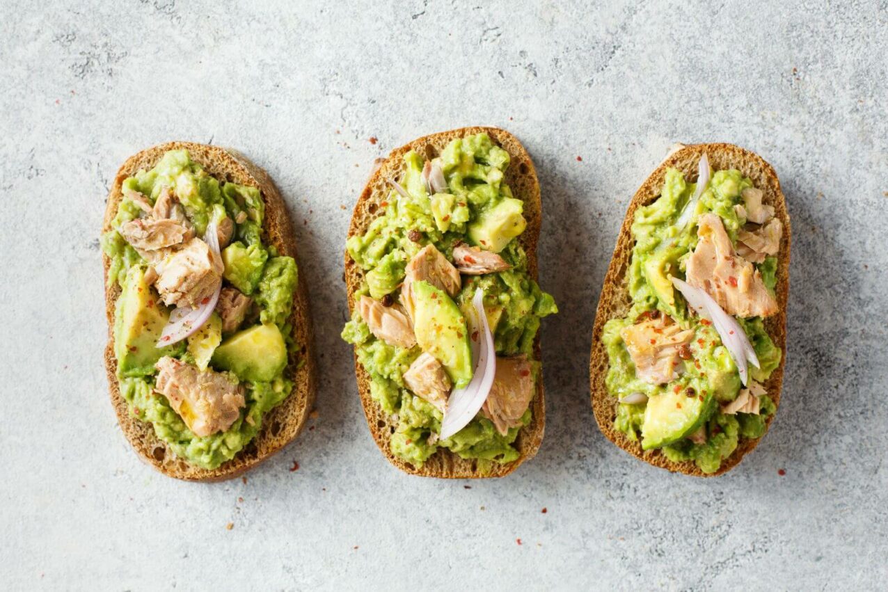 avocado tuna toast