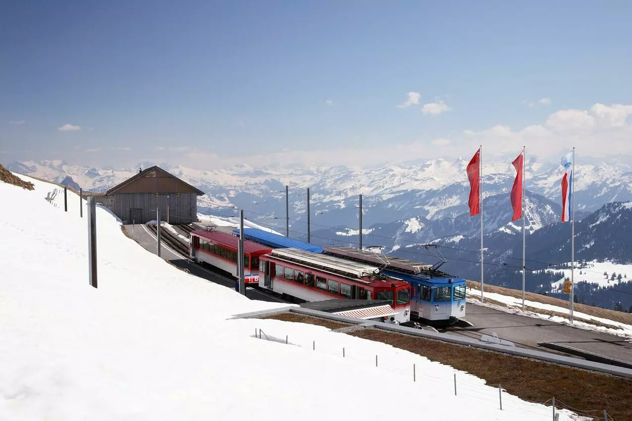 Top Tips for Traveling with Your Ski and Snowboard Equipment train station at summit of rigi 2024 11 03 05 33 05 utc