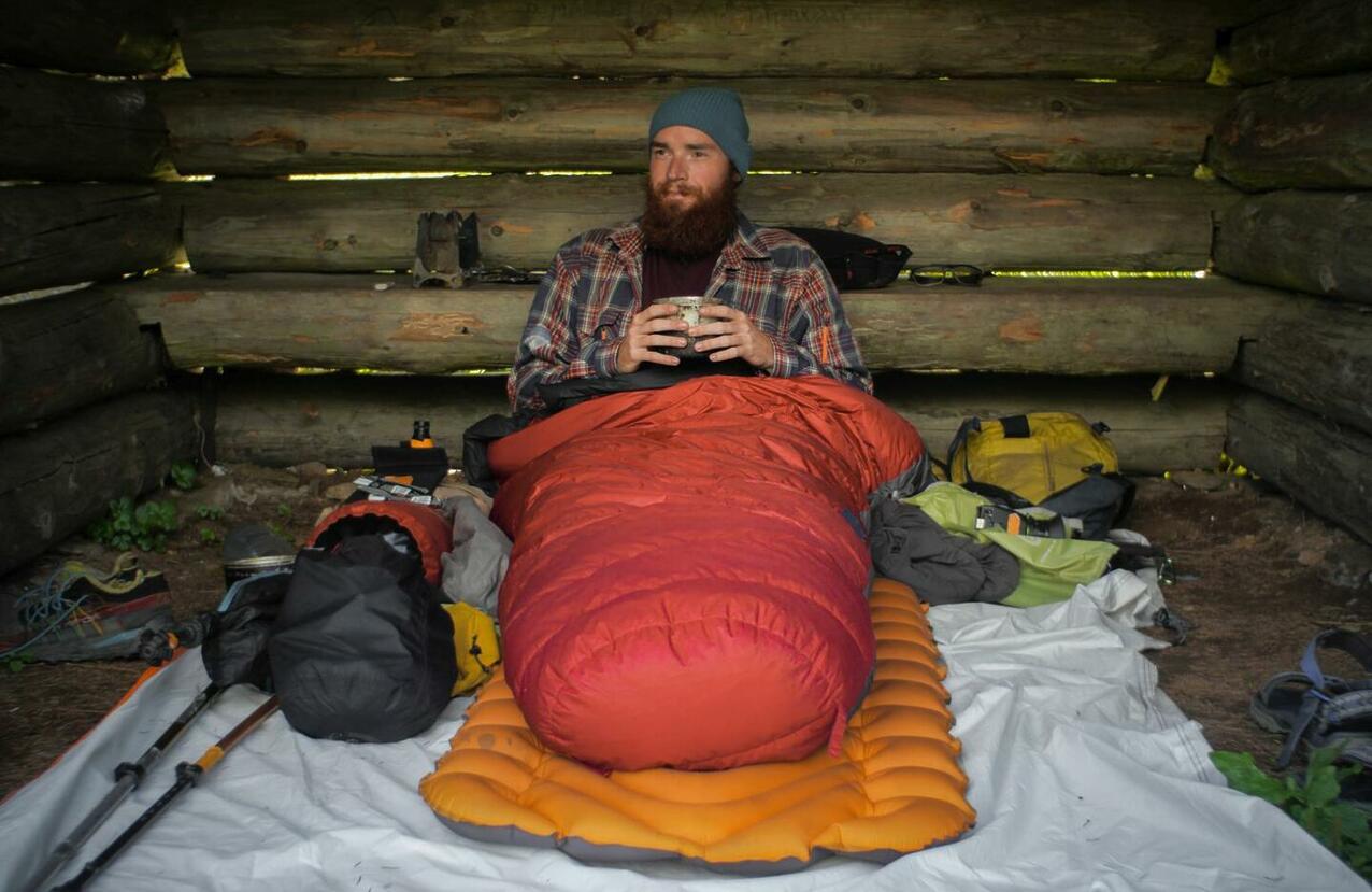 portrait of a caucasian male hiker laying on the g 2025 01 08 10 10 07 utc